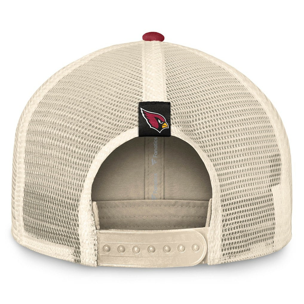 Arizona Cardinals Diamond Stripe Trucker Adjustable Hat - Natural/Cardinal discount