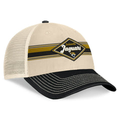 Jacksonville Jaguars Diamond Stripe Trucker Adjustable Hat - Natural/Black online
