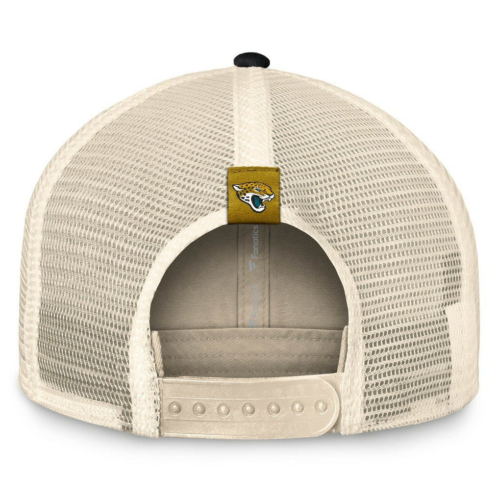 Jacksonville Jaguars Diamond Stripe Trucker Adjustable Hat - Natural/Black online