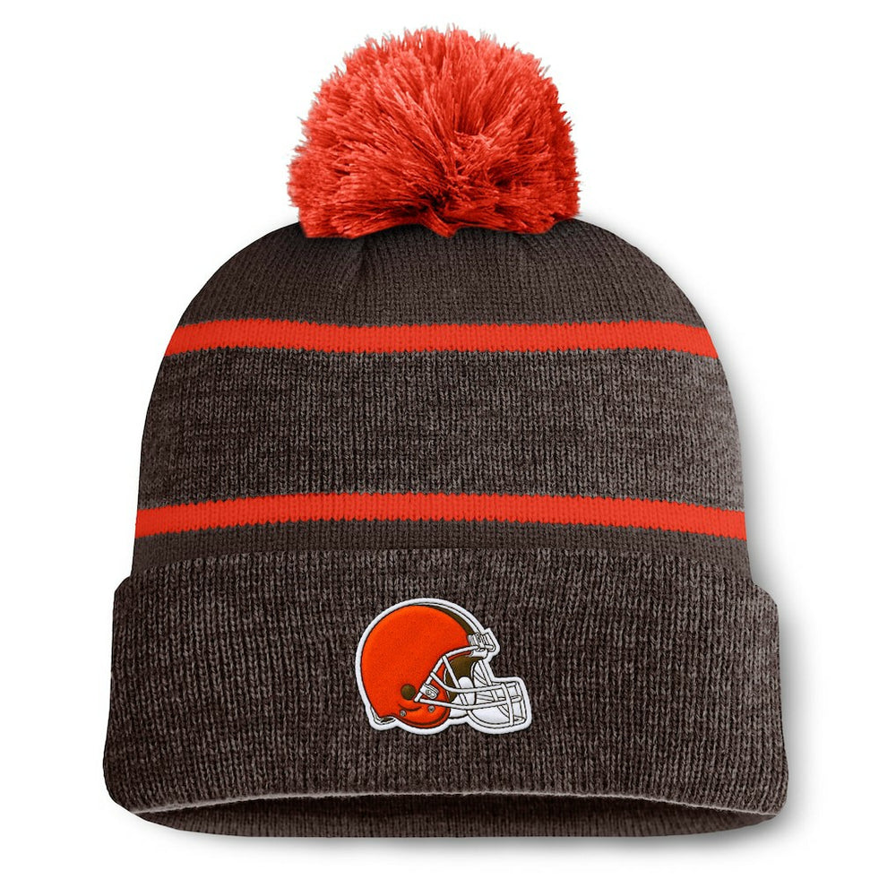 Cleveland Browns Holding Cuffed Knit Hat with Pom - Brown sale