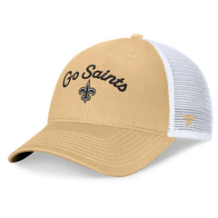 New Orleans Saints Women's Slogan Trucker Adjustable Hat - Gold online