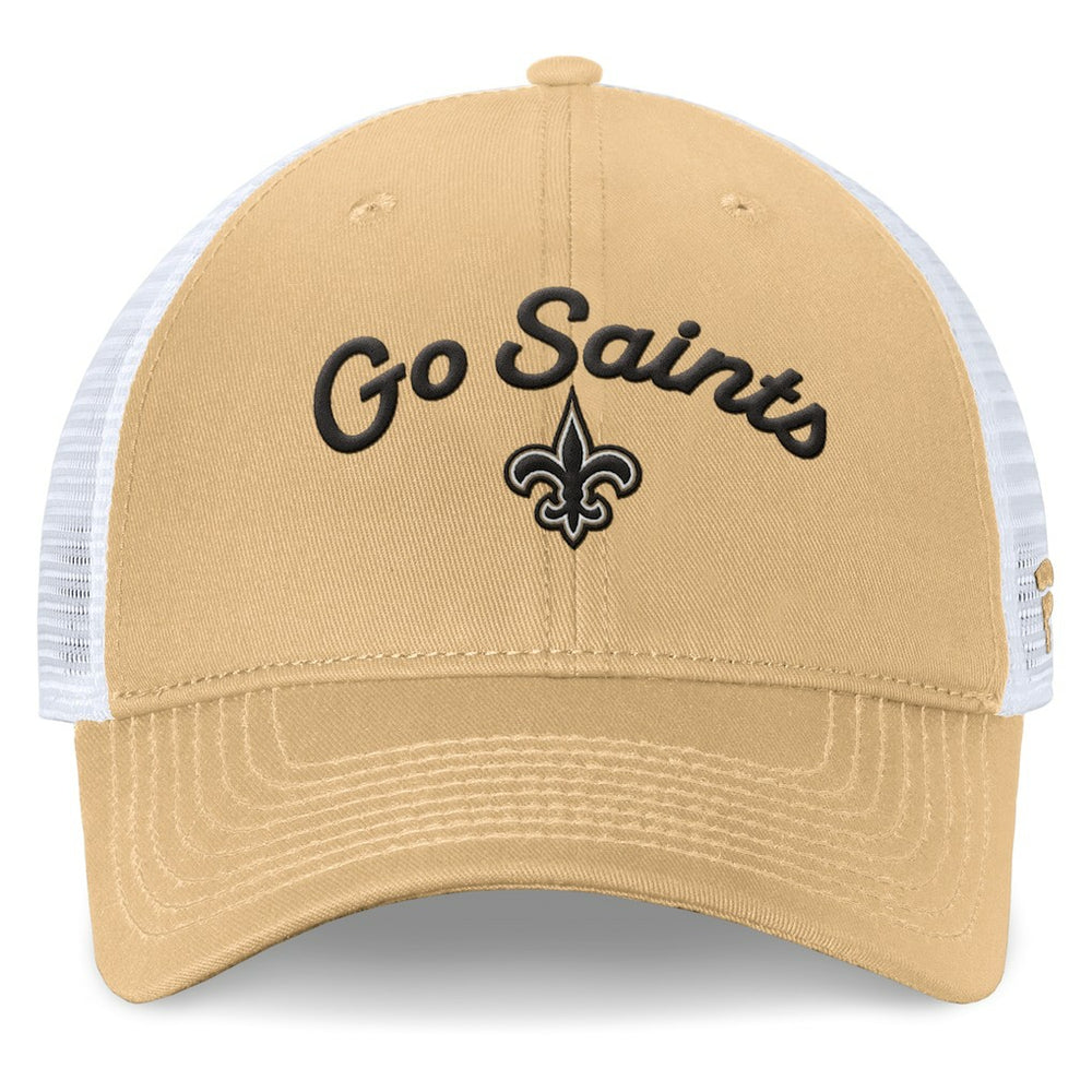 New Orleans Saints Women's Slogan Trucker Adjustable Hat - Gold online