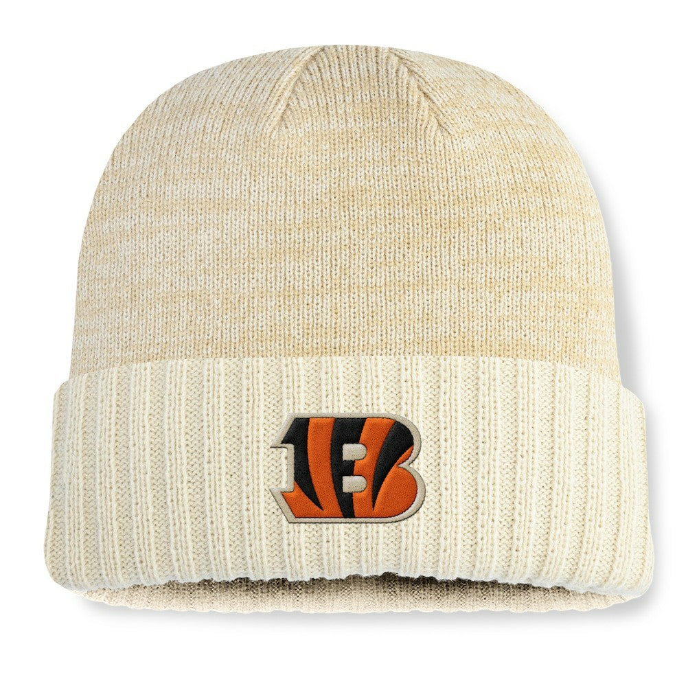 Cincinnati Bengals Block Cuffed Knit Hat - Cream for sale