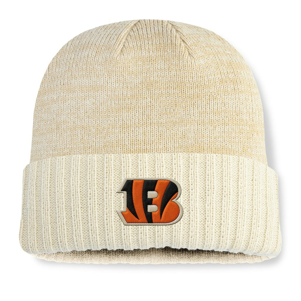 Cincinnati Bengals Block Cuffed Knit Hat - Cream for sale