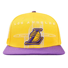 Los Angeles Lakers Pro Standard Logo Morph Snapback Hat - Gold/Purple discount