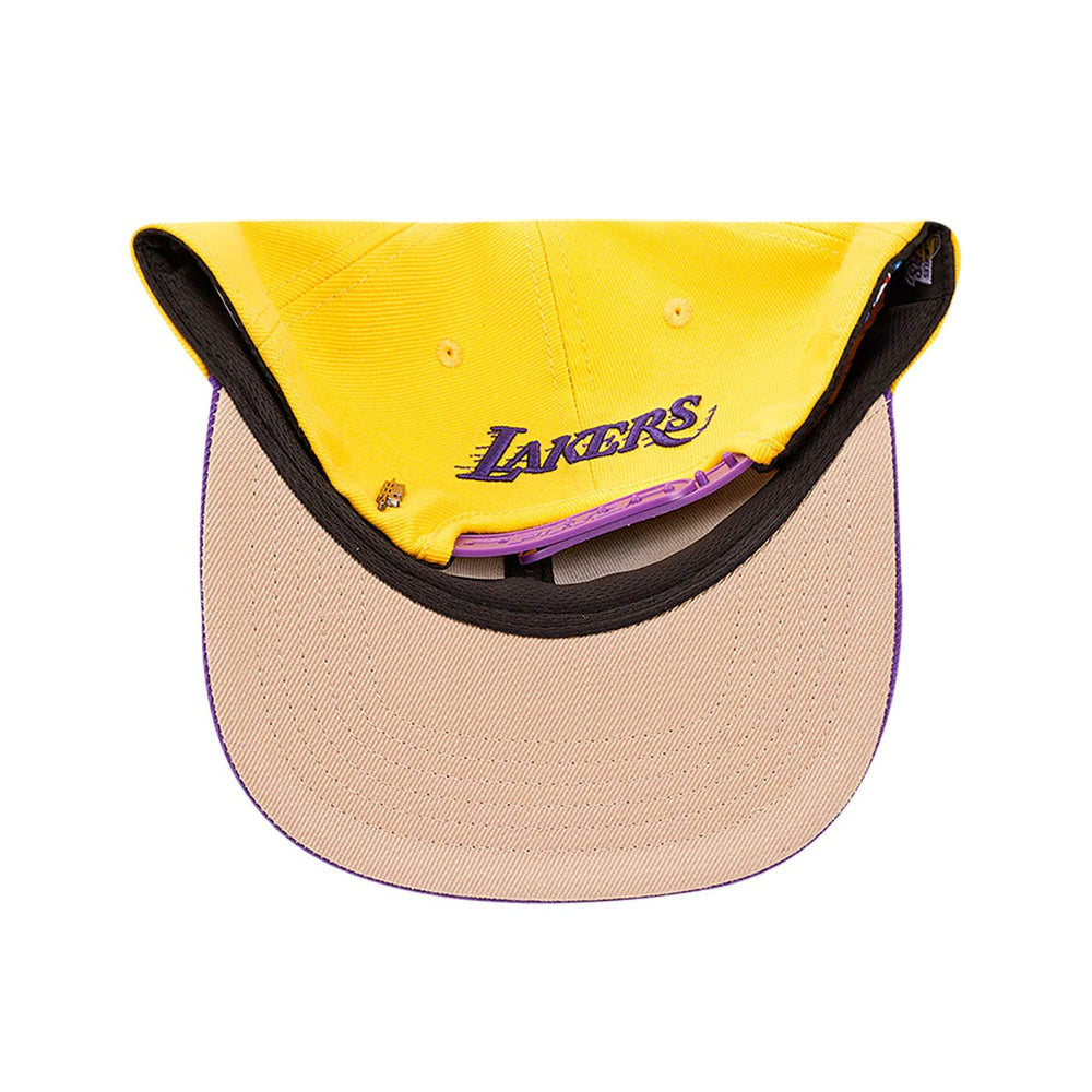 Los Angeles Lakers Pro Standard Logo Morph Snapback Hat - Gold/Purple discount