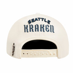 Seattle Kraken Pro Standard Retro Classic Logo Snapback Hat - Cream Hats