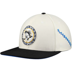 Pittsburgh Penguins Pro Standard Retro Classic Logo Snapback Hat - Cream Hats
