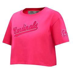 St. Louis Cardinals Pro Standard Women's Triple Pink Boxy Cropped T-Shirt Pink