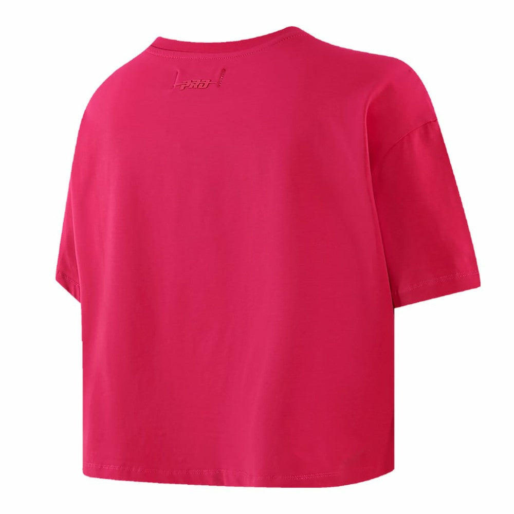 Boston Red Sox Pro Standard Women's Triple Pink Boxy Cropped T-Shirt Pink