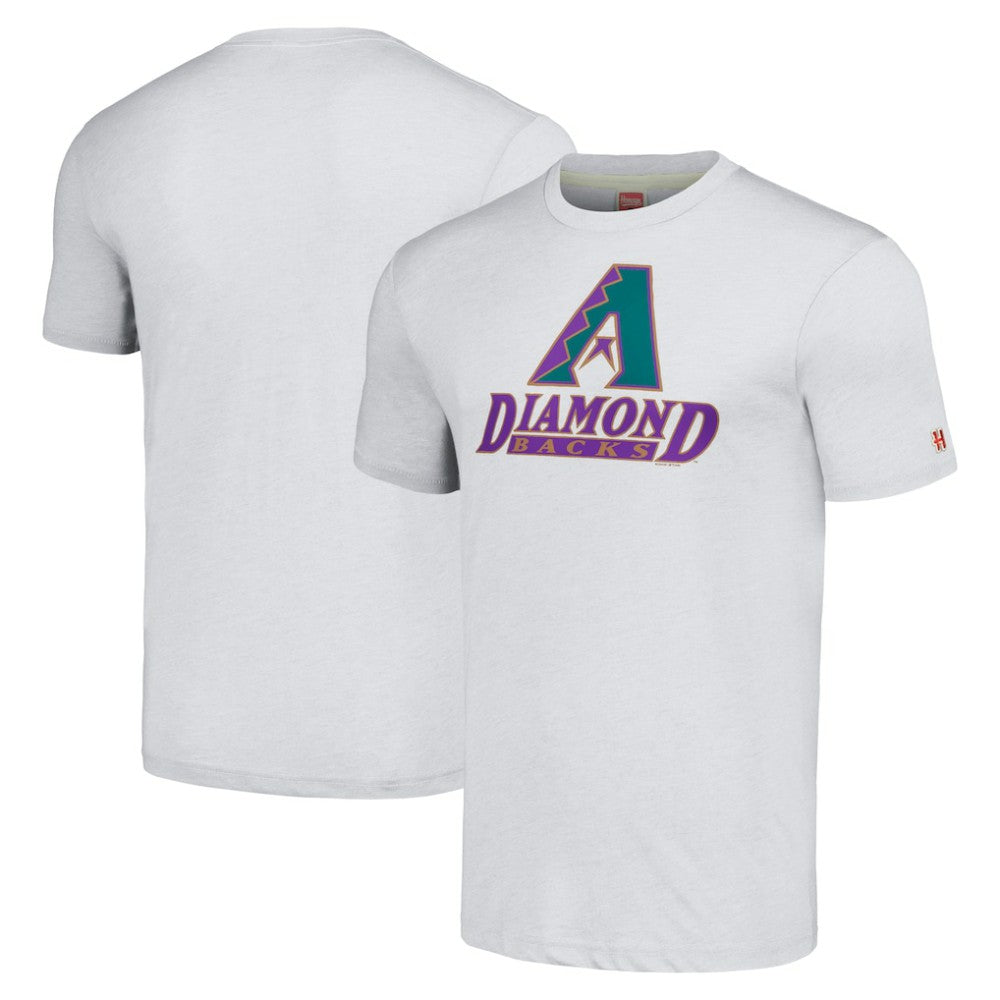 Arizona Diamondbacks Homage Hand-Drawn Logo Tri-Blend T-Shirt Gray