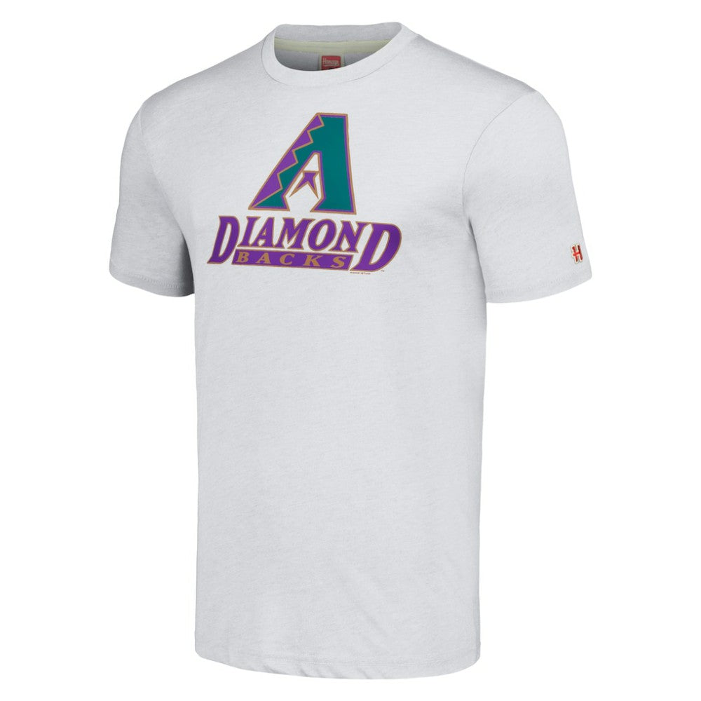 Arizona Diamondbacks Homage Hand-Drawn Logo Tri-Blend T-Shirt Gray
