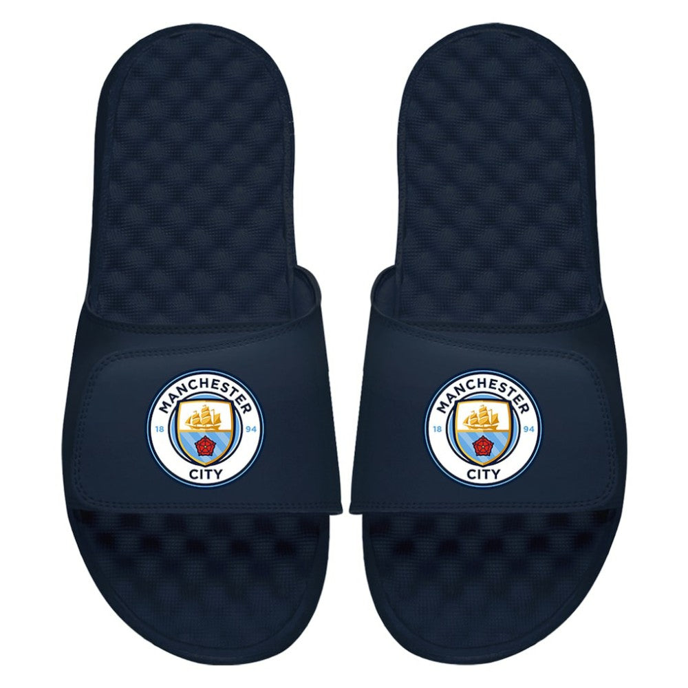 Manchester City ISlide Youth Primary Logo Slide Sandals - Navy for sale