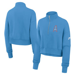 Tennessee Titans Women's Rewind Phoenix Half-Zip Sweatshirt - Light Blue sale
