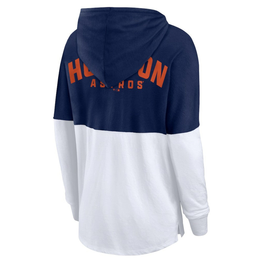 Houston Astros Women's Backup Option Pullover Hoodie Navy/White