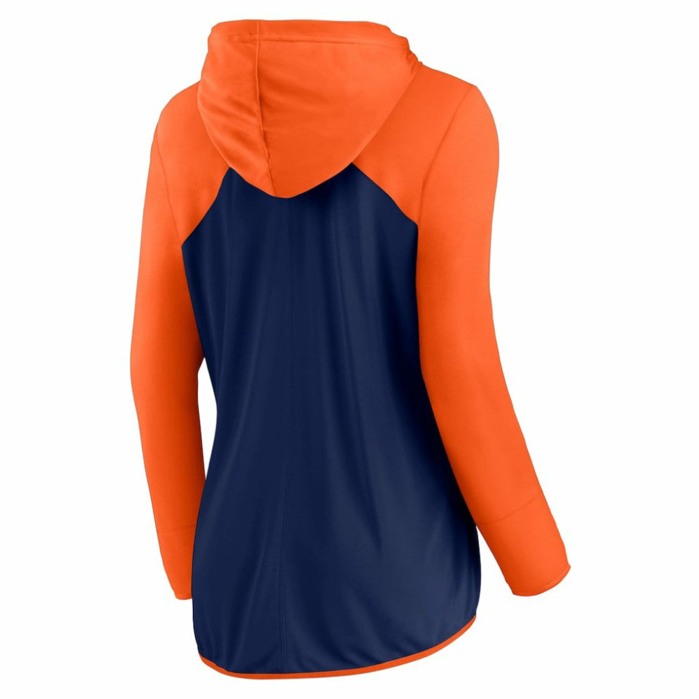Houston Astros Women's Script Sleeve Full-Zip Hoodie Navy/Orange
