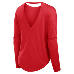 Philadelphia Phillies Women's Core Boat Neck Long Sleeve T-Shirt  Red