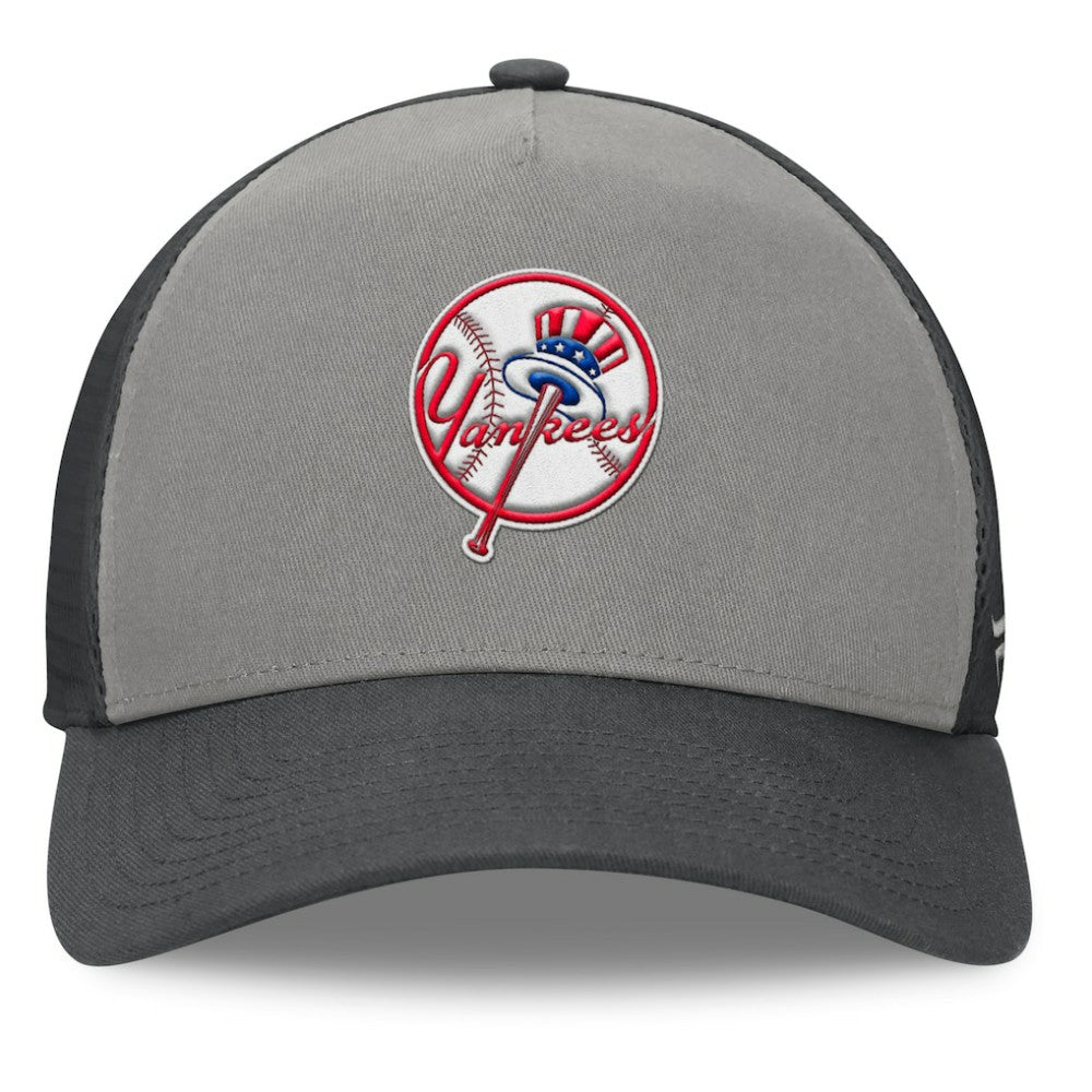 New York Yankees A-Frame Trucker Adjustable Hat Gray/Graphite