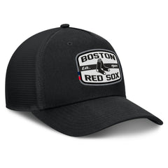 Boston Red Sox Team Patch A-Frame Trucker Snapback Hat Black