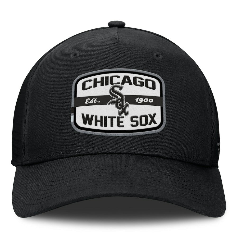 Chicago White Sox Team Patch A-Frame Trucker Snapback Hat Black