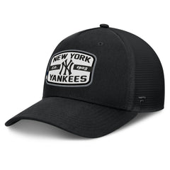 New York Yankees Team Patch A-Frame Trucker Snapback Hat Black
