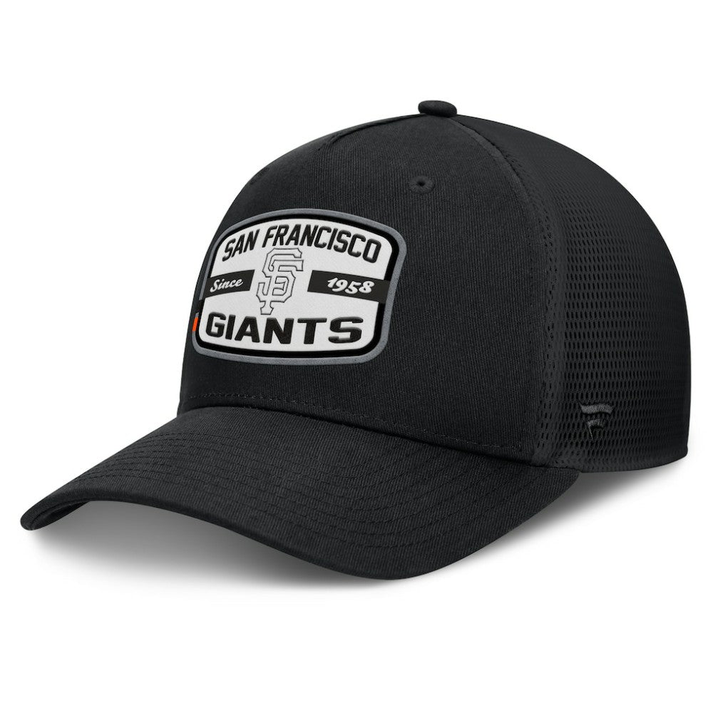 San Francisco Giants Team Patch A-Frame Trucker Snapback Hat Black