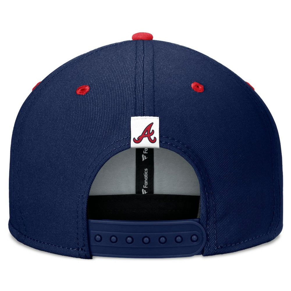 Atlanta Braves Fundamental Bold Snapback Hat Navy/Red