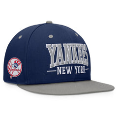 New York Yankees Fundamental Bold Snapback Hat Navy/Gray