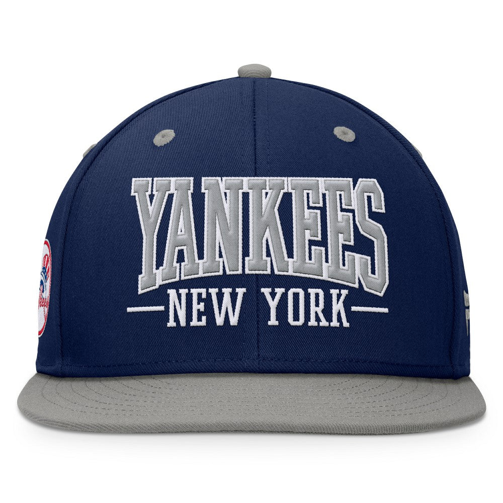 New York Yankees Fundamental Bold Snapback Hat Navy/Gray