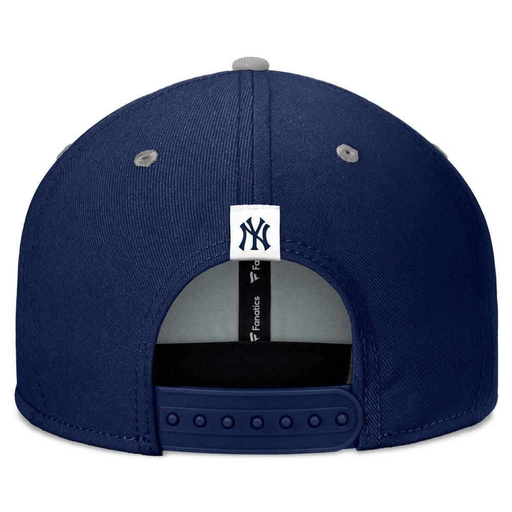 New York Yankees Fundamental Bold Snapback Hat Navy/Gray