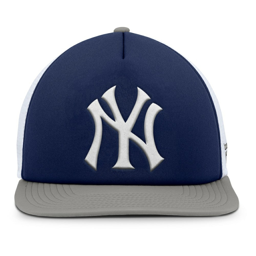 New York Yankees Fundamental Foam Front Snapback Hat Navy/White