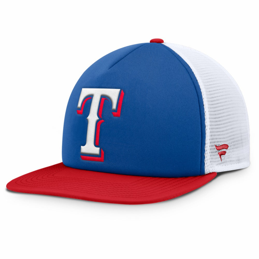 Texas Rangers Fundamental Foam Front Snapback Hat Royal/White