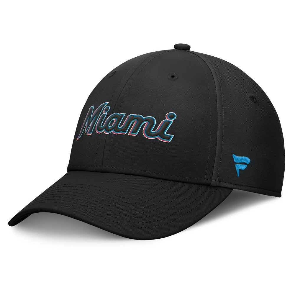 Miami Marlins Fundamental Tag Flex Hat Black