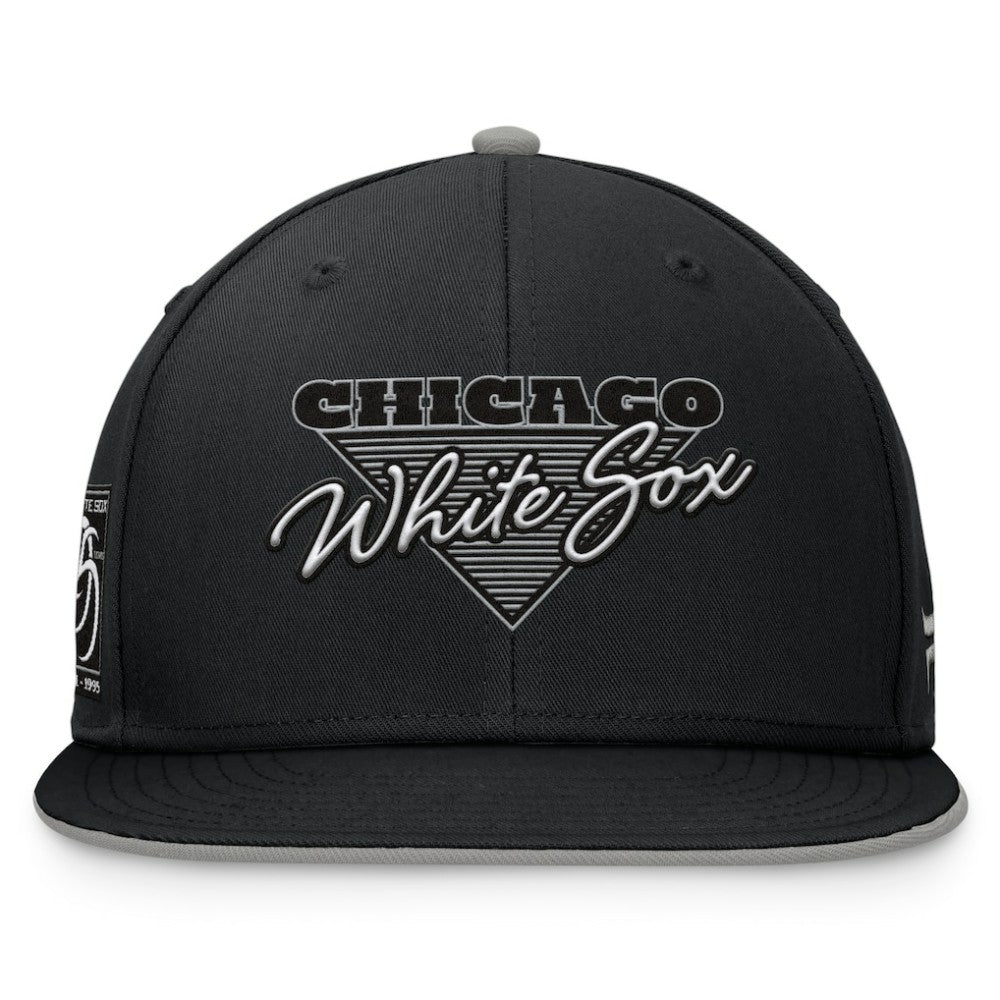 Chicago White Sox Fundamental Tri-Script Fitted Hat Black
