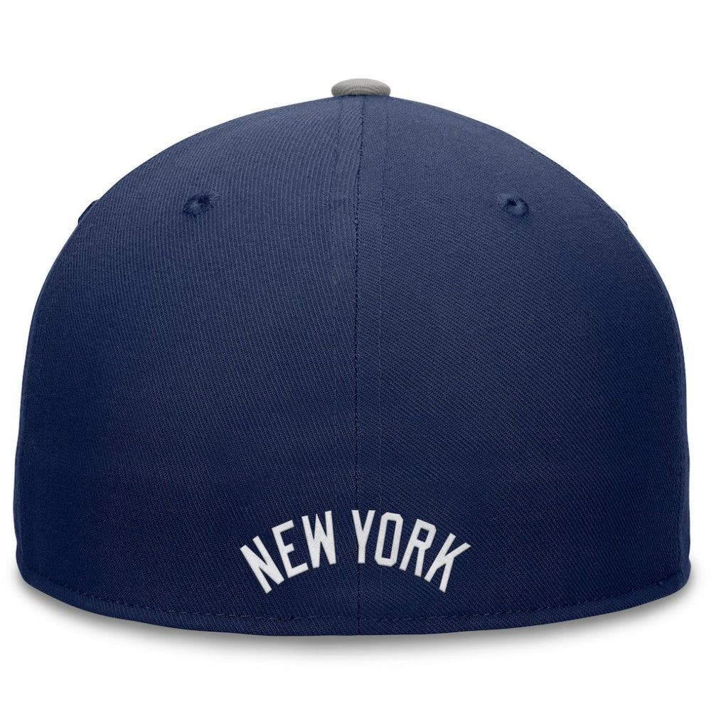 New York Yankees Fundamental Tri-Script Fitted Hat Navy