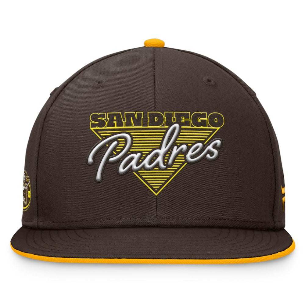 San Diego Padres Fundamental Tri-Script Fitted Hat Brown