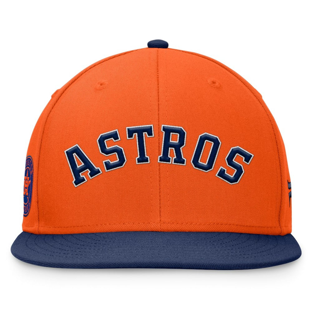 Houston Astros Fundamental Two-Tone Fitted Hat Orange/Navy