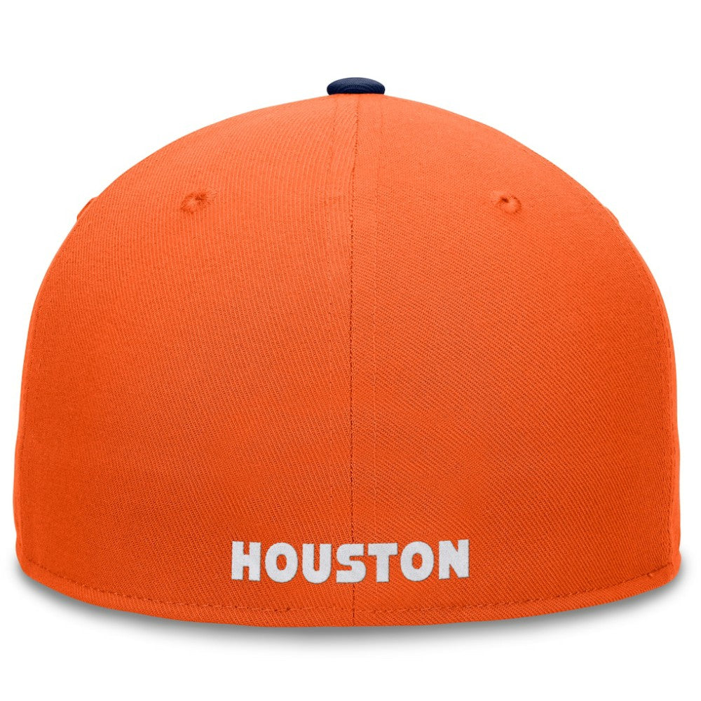 Houston Astros Fundamental Two-Tone Fitted Hat Orange/Navy
