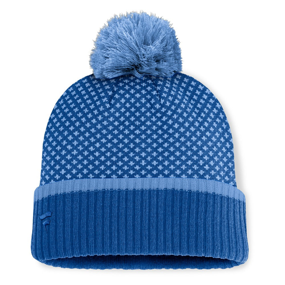 Kansas City Royals Women's Fundamental Jacquard Cuffed Knit Hat with Pom Royal