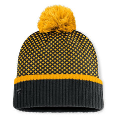 Pittsburgh Pirates Women's Fundamental Jacquard Cuffed Knit Hat with Pom Black