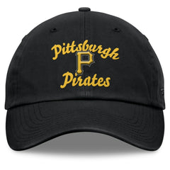 Pittsburgh Pirates Women's Fundamental Script Logo Adjustable Hat Black