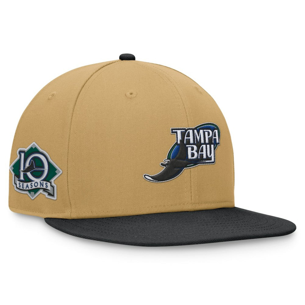 Tampa Bay Rays  Heritage Two-Tone Fitted Hat Khaki/Black