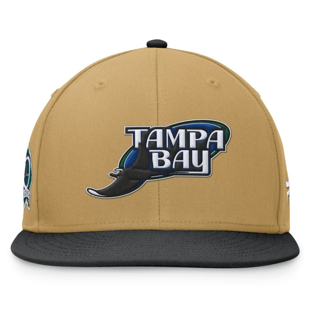 Tampa Bay Rays  Heritage Two-Tone Fitted Hat Khaki/Black