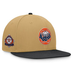 Houston Astros  Heritage Two-Tone Fitted Hat Khaki/Black
