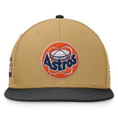 Houston Astros  Heritage Two-Tone Fitted Hat Khaki/Black