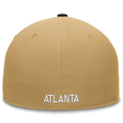 Atlanta Braves  Heritage Two-Tone Fitted Hat Khaki/Black
