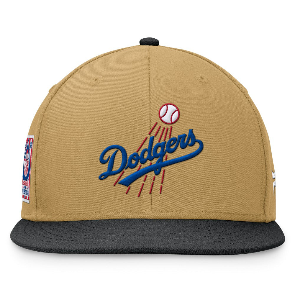 Los Angeles Dodgers  Heritage Two-Tone Fitted Hat Khaki/Black
