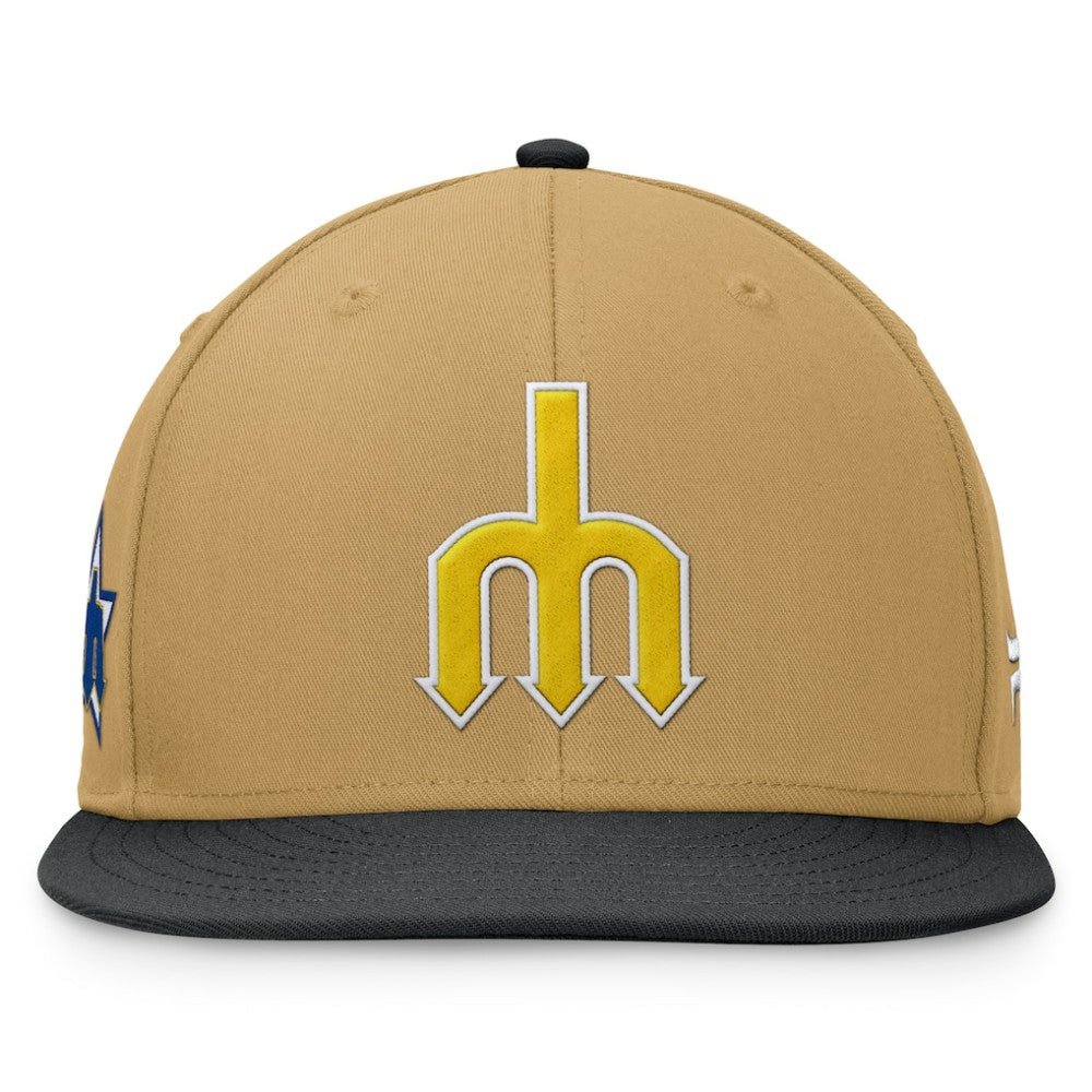 Seattle Mariners  Heritage Two-Tone Fitted Hat Khaki/Black
