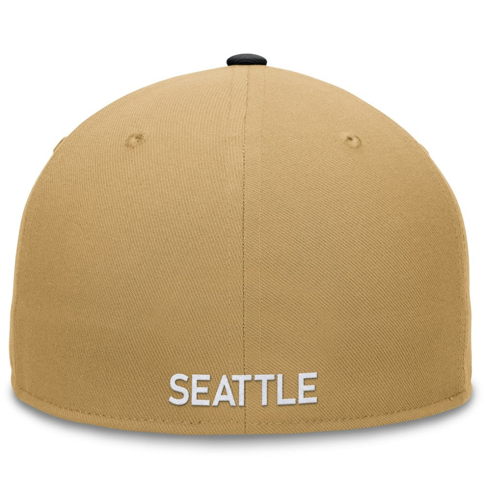 Seattle Mariners  Heritage Two-Tone Fitted Hat Khaki/Black