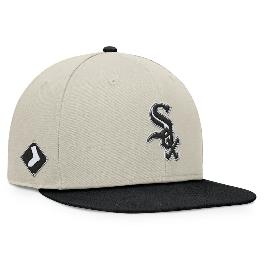 Chicago White Sox Team Two-Tone Snapback Hat Khaki/Black